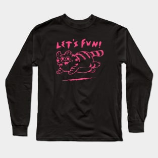 Let's Fun! pink Long Sleeve T-Shirt